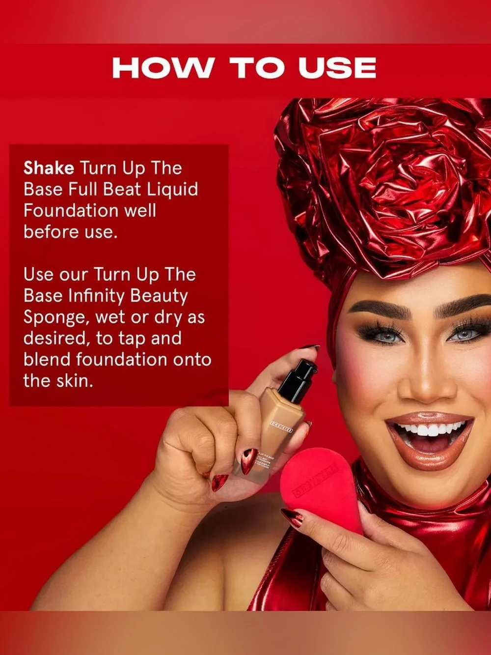 ONE/SIZE BY PATRICK STARRR TURN UP THE BASE FULL BEAT LIQUID FOUNDATION;—FAIR 40